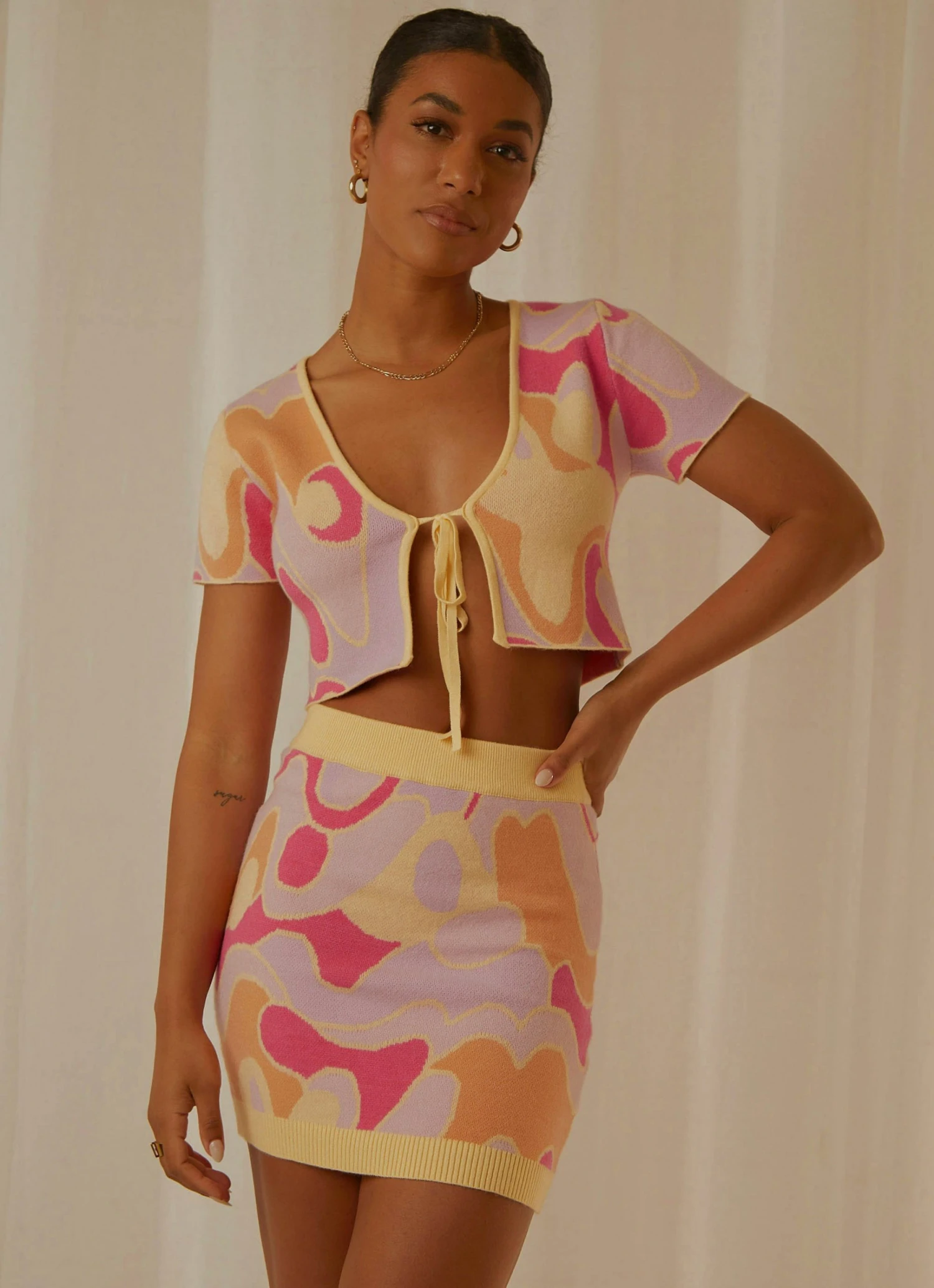 Peppermayo Exclusive New & Most Loved On The Record Knit Tie Top - Psychedelic 5 Peppermayo Exclusive New & Most Loved On The Record Knit Tie Top - Psychedelic