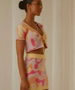 Peppermayo Exclusive New & Most Loved On The Record Knit Tie Top - Psychedelic 10 Peppermayo Exclusive New & Most Loved On The Record Knit Tie Top - Psychedelic