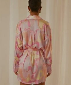 Peppermayo Exclusive Faye Mini Shirt Dress - Psychedelic New & Most Loved