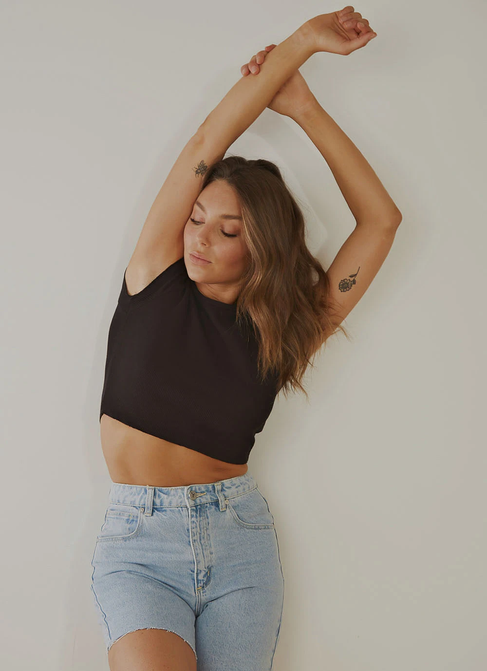 Nude Lucy Cameron Basic Waffle Tee - Black New & Most Loved Nude Lucy Cameron Basic Waffle Tee - Black New & Most Loved