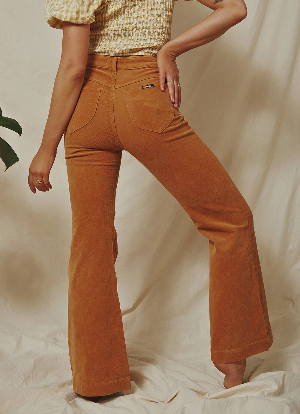 Rolla's Eastcoast Flare Pants - Tan Cord New & Most Loved 3 Rolla's Eastcoast Flare Pants - Tan Cord New & Most Loved