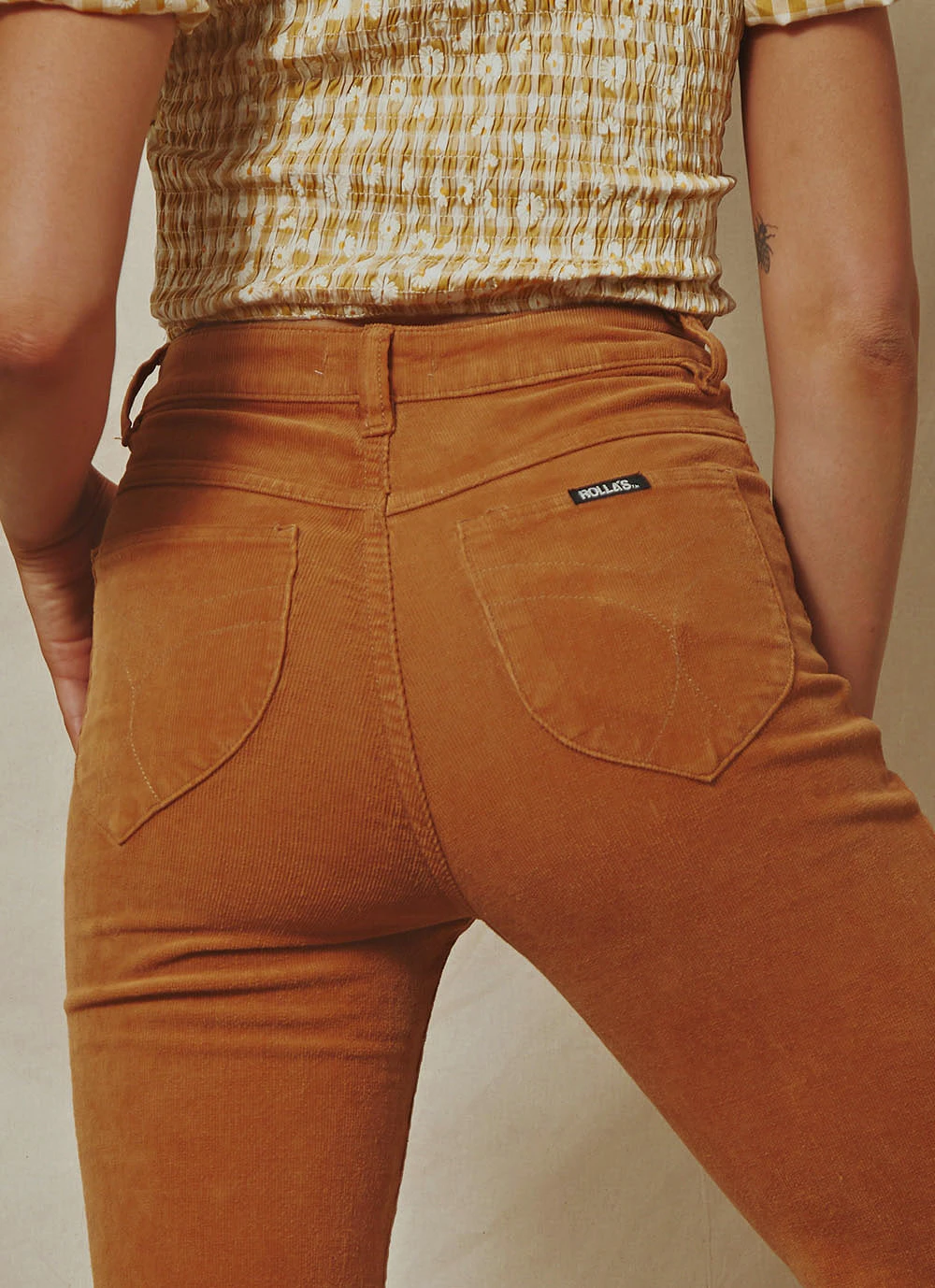 Rolla's Eastcoast Flare Pants - Tan Cord New & Most Loved 4 Rolla's Eastcoast Flare Pants - Tan Cord New & Most Loved