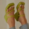 Cult Avenue Poolside Glamour Mule - Lime Green New & Most Loved
