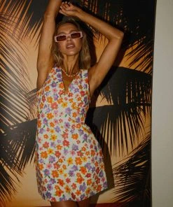 Peppermayo Exclusive Monday Margs Linen Mini Dress - Blooming New & Most Loved