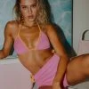 Peppermayo Exclusive Holidae Triangle Bikini Top - Pink Towelling New & Most Loved 2 Peppermayo Exclusive Holidae Triangle Bikini Top - Pink Towelling New & Most Loved