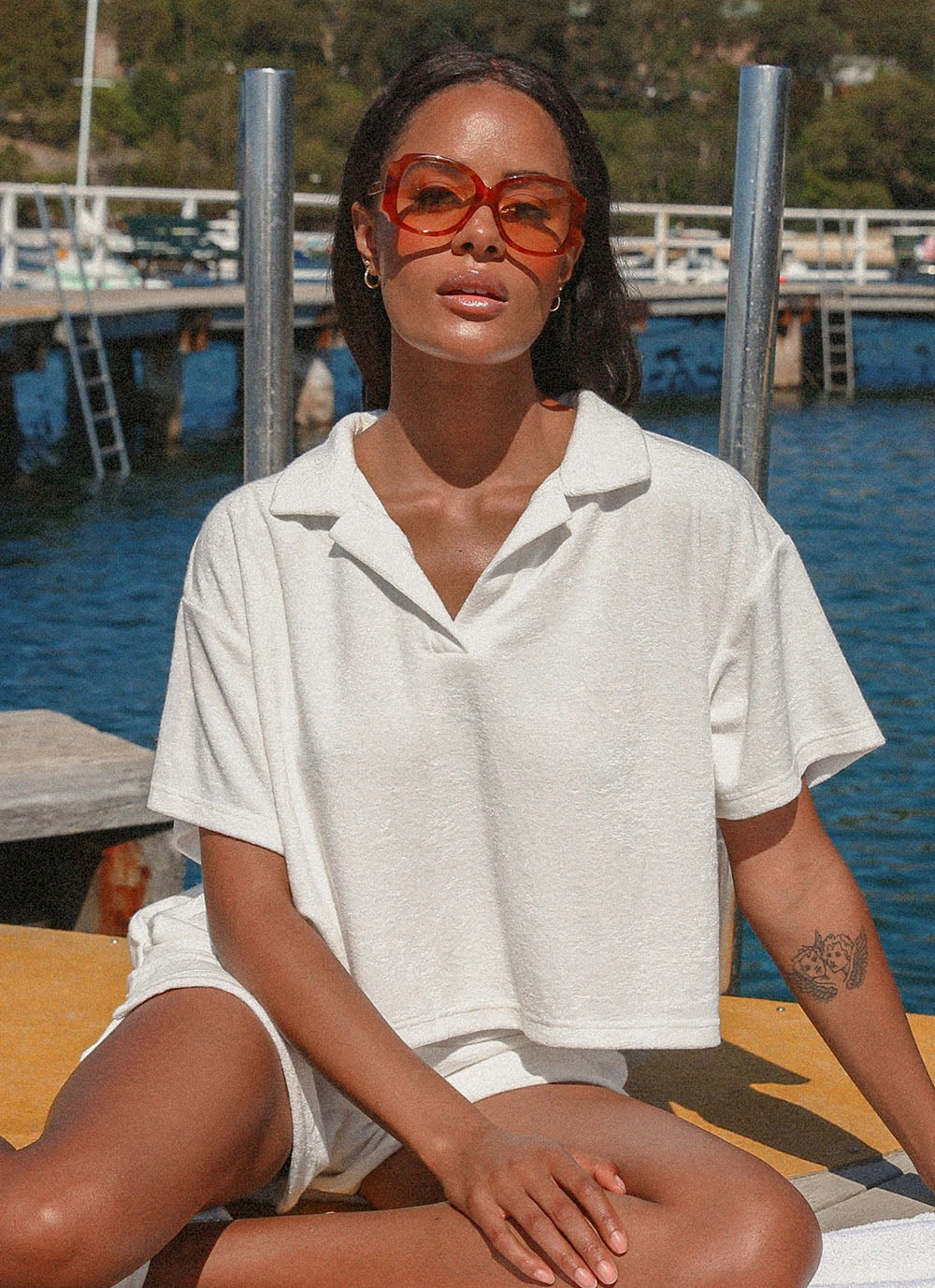 Peppermayo Exclusive Provence Collared Terry Top - White New & Most Loved 8 Peppermayo Exclusive Provence Collared Terry Top - White New & Most Loved