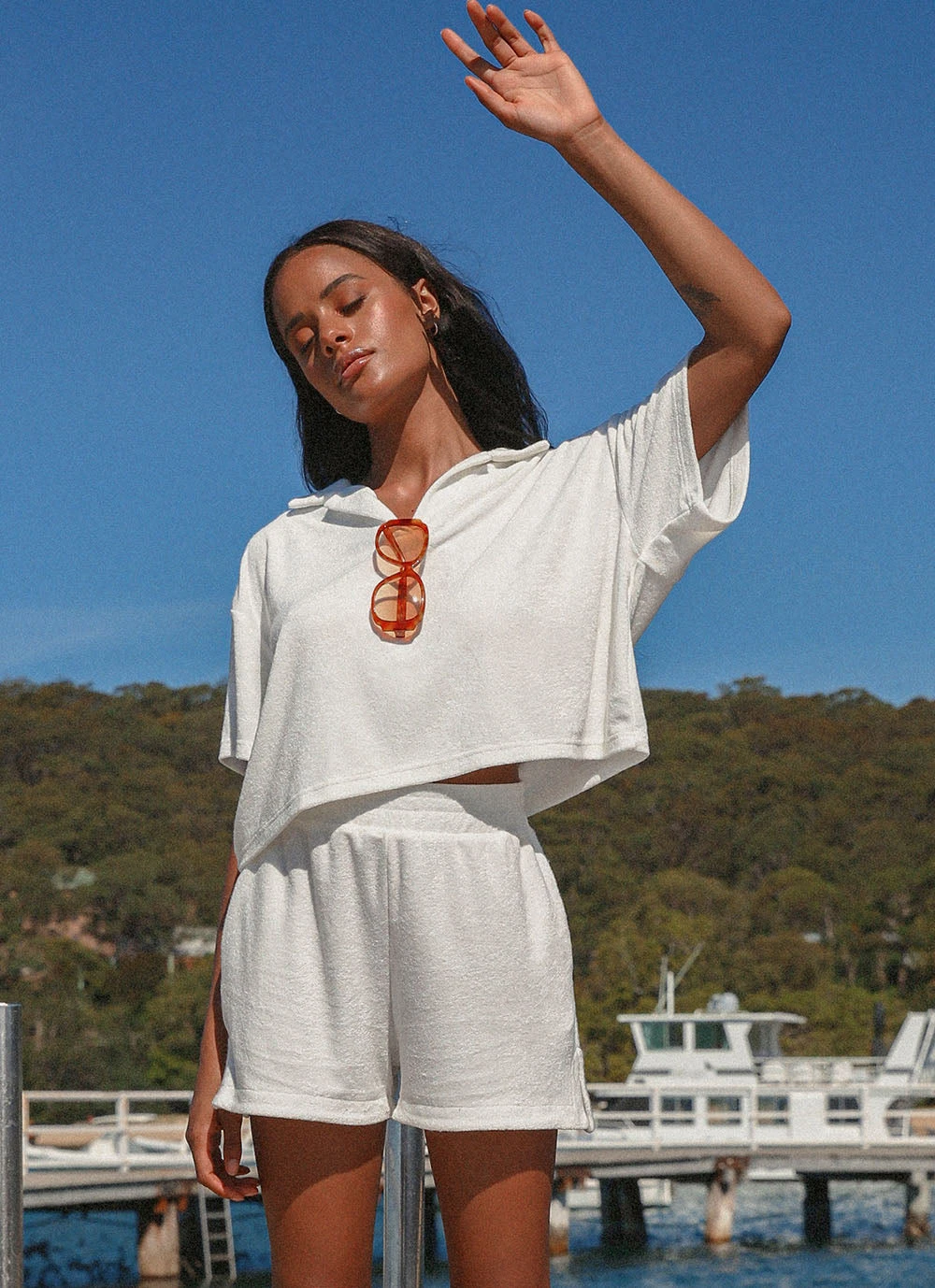 Peppermayo Exclusive Provence Collared Terry Top - White New & Most Loved 9 Peppermayo Exclusive Provence Collared Terry Top - White New & Most Loved