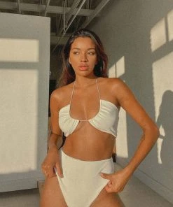 Vacancy Supply Sundance High Waisted Bottoms - Coconut Milk