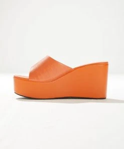 Cult Avenue Villa Playa Mule Heel - Tangerine Croc New & Most Loved 14 Cult Avenue Villa Playa Mule Heel - Tangerine Croc New & Most Loved
