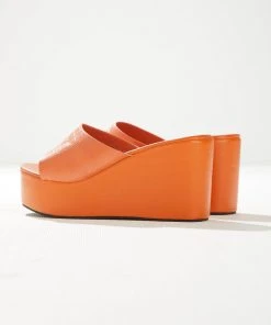 Cult Avenue Villa Playa Mule Heel - Tangerine Croc New & Most Loved 15 Cult Avenue Villa Playa Mule Heel - Tangerine Croc New & Most Loved