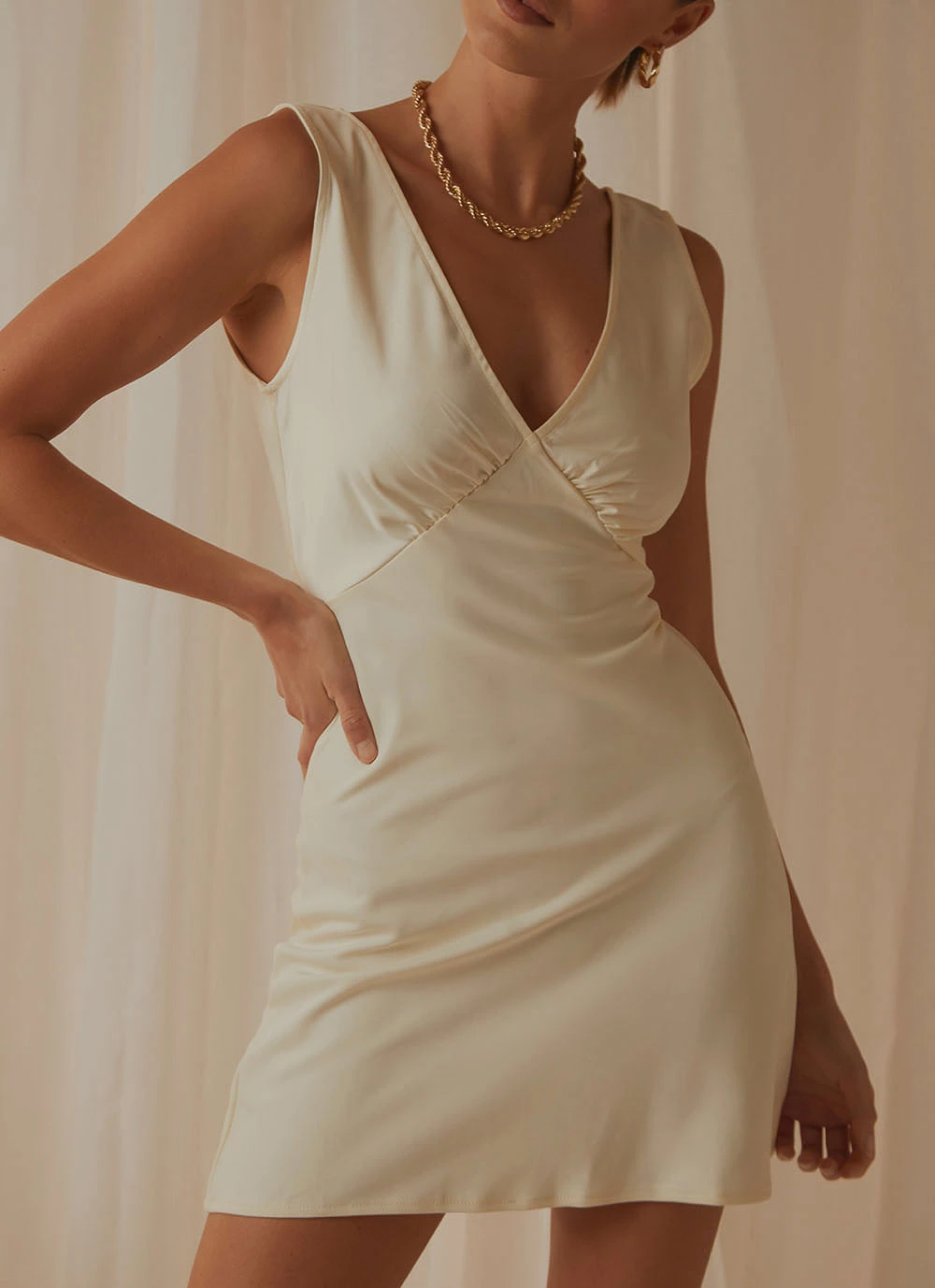 Peppermayo Exclusive Audrey Vintage Slip Dress - Ivory 3 Peppermayo Exclusive Audrey Vintage Slip Dress - Ivory
