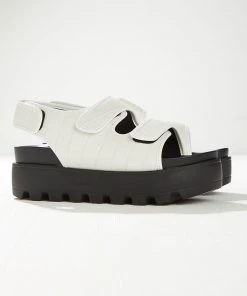 4th & Reckless Hugo Slide - White Croc PU New & Most Loved 4 4th & Reckless Hugo Slide - White Croc PU New & Most Loved