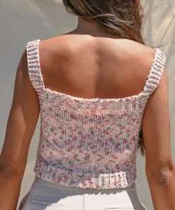 Peppermayo 90s Daydream Knit Crop - Pink New & Most Loved