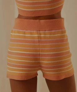 Peppermayo Exclusive New & Most Loved Rhodes Knit Shorts - Peach Multi Stripe 13 Peppermayo Exclusive New & Most Loved Rhodes Knit Shorts - Peach Multi Stripe