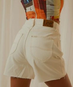Lee New & Most Loved High Moms Short - Organic White