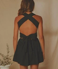 Peppermayo Exclusive European Towns Linen Mini Dress - Black New & Most Loved 6 Peppermayo Exclusive European Towns Linen Mini Dress - Black New & Most Loved