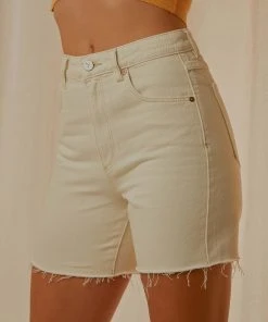 Abrand A Claudia Cut Off Short - Stone White New & Most Loved 5 Abrand A Claudia Cut Off Short - Stone White New & Most Loved