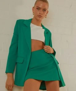 Peppermayo Exclusive Vintage Town Mini Skirt - Jade Green New & Most Loved