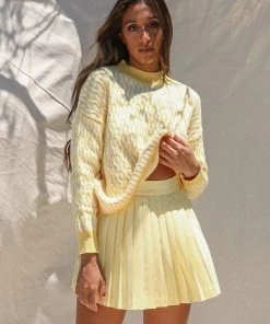 Peppermayo Exclusive No Boundaries Tennis Skirt - Yellow