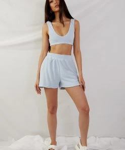 Peppermayo Exclusive New & Most Loved Cote Dazur Terry Crop - Blue