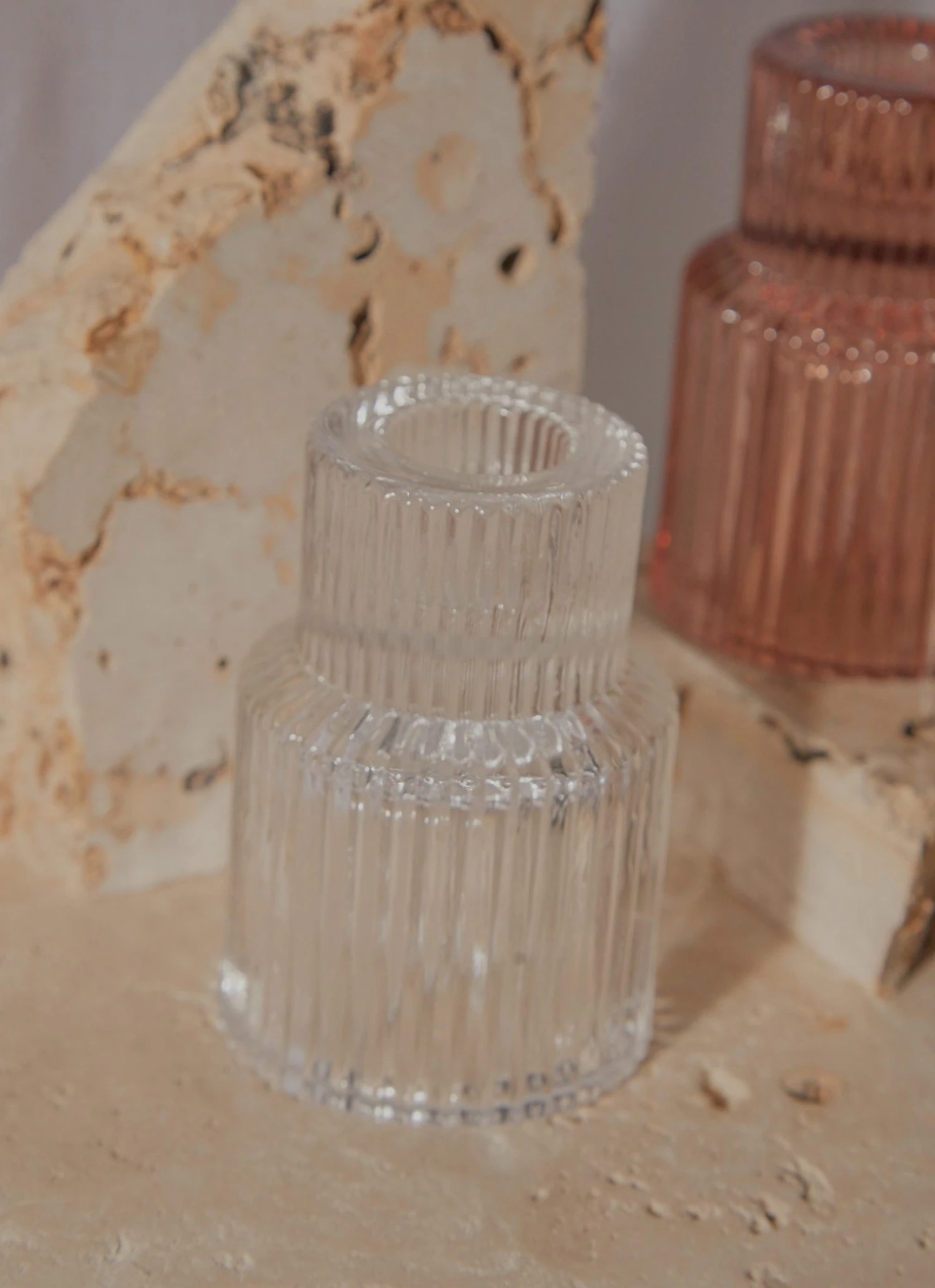 Candle Co New Accessories Arlo Vintage Candle Holder - Clear 3 Candle Co New Accessories Arlo Vintage Candle Holder - Clear