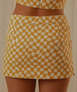 Peppermayo Exclusive Luisa Mini Skirt - Yellow Check New & Most Loved 14 Peppermayo Exclusive Luisa Mini Skirt - Yellow Check New & Most Loved