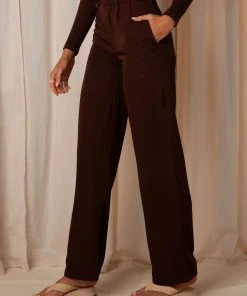 Peppermayo Exclusive Set The Tone Suit Pants - Chocolate New & Most Loved