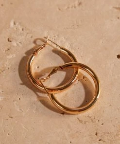 Peppermayo Heritage Hoop Earrings - Gold New & Most Loved