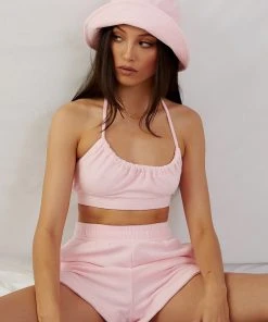 Peppermayo Exclusive Holiday Terry Bucket Hat - Pink New & Most Loved