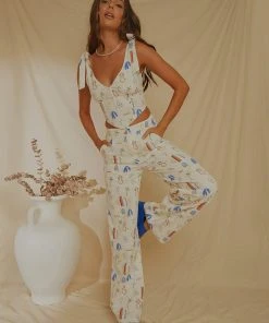 Peppermayo Exclusive Isola Linen Pants - Santorini