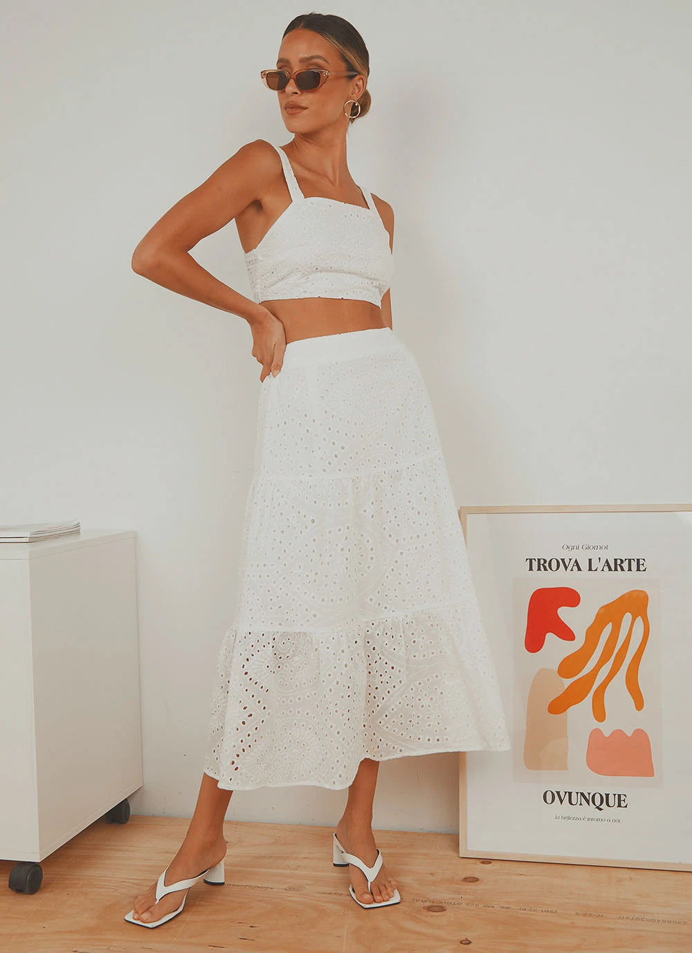 Peppermayo New & Most Loved Callie Midi Skirt - White 4 Peppermayo New & Most Loved Callie Midi Skirt - White