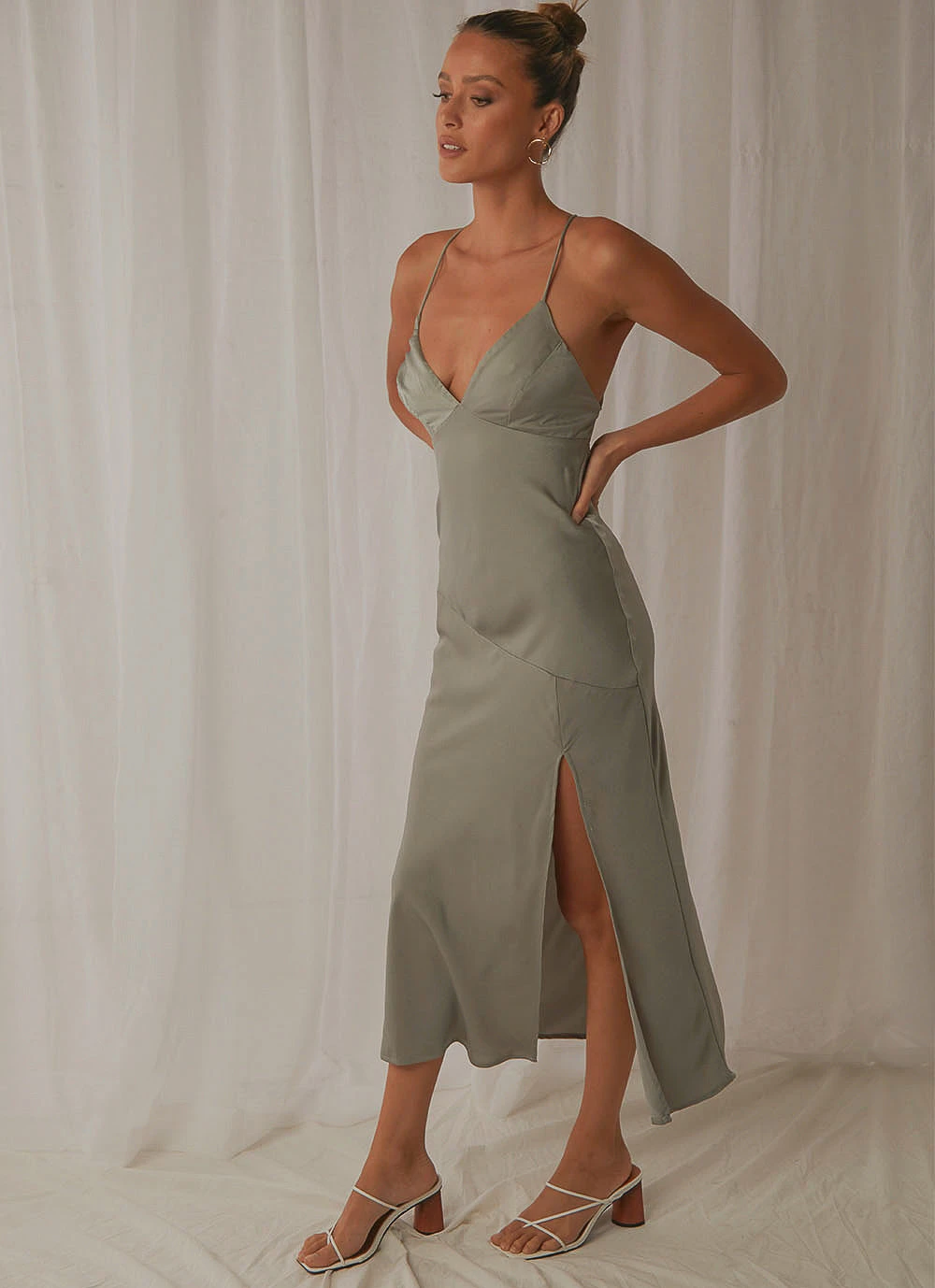 Peppermayo Sun Comes Up Midi Dress - Sage 6 Peppermayo Sun Comes Up Midi Dress - Sage
