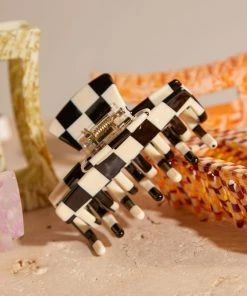 Peppermayo New & Most Loved Banks Hair Clip - Black Check