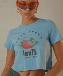 Levi's Cropped Jordie Tee - Natural Blue