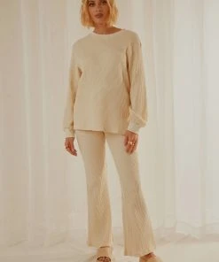 Peppermayo Exclusive New & Most Loved Kallie Waffle Top - Latte