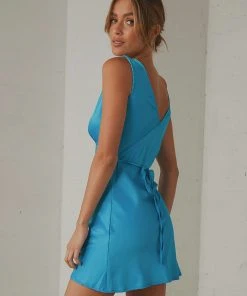 Peppermayo Exclusive Audrey Vintage Slip Dress - Azure New & Most Loved