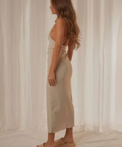Peppermayo Exclusive Avoca Halter Maxi Dress - Taupe 12 Peppermayo Exclusive Avoca Halter Maxi Dress - Taupe