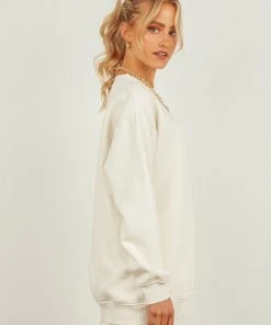 Nude Lucy Carter Classic Boyfriend Sweat - Ecru