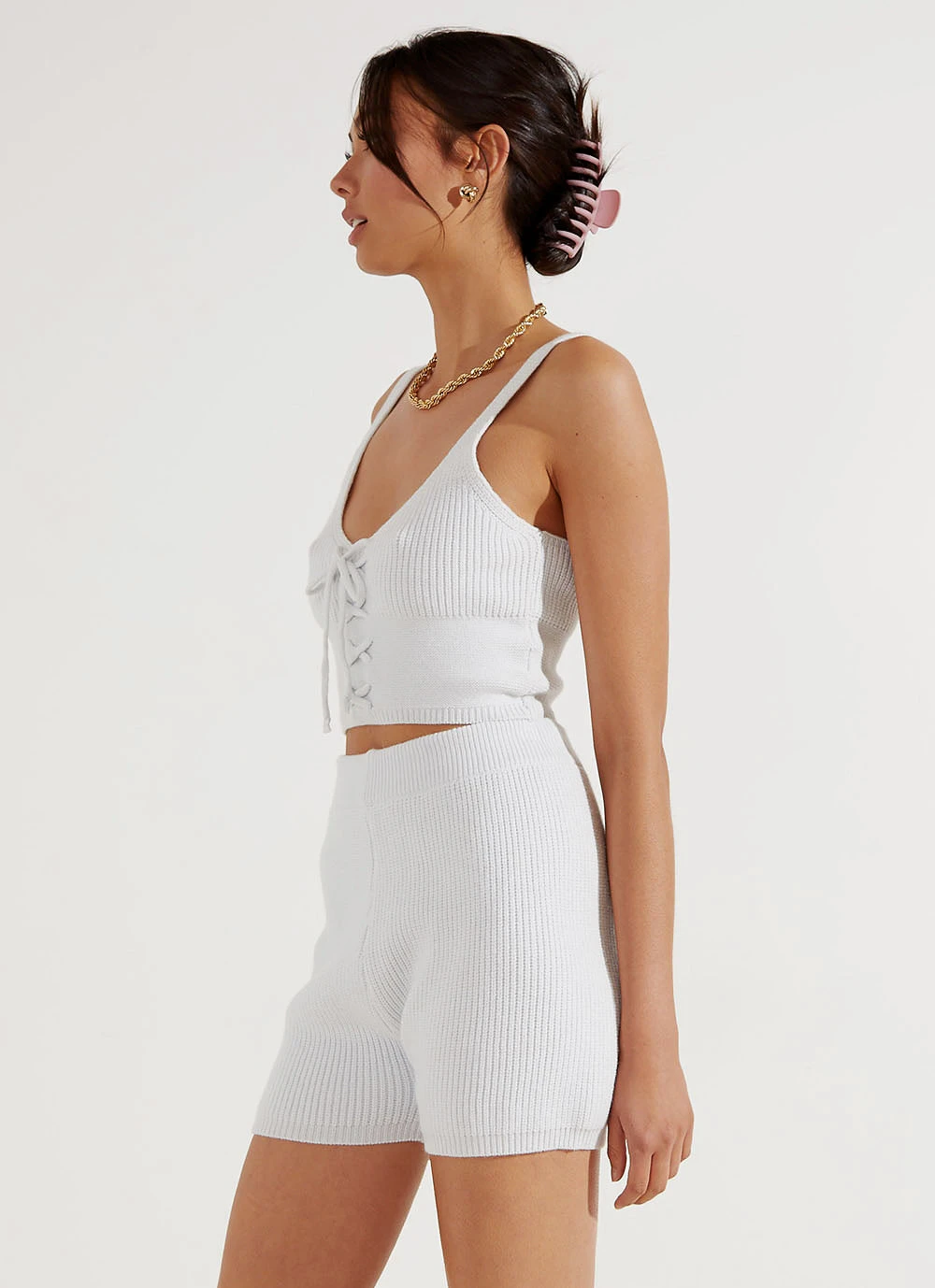 Peppermayo Saints Knit Shorts - Baby Blue New & Most Loved 6 Peppermayo Saints Knit Shorts - Baby Blue New & Most Loved