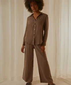 Nude Lucy Gia Cupro Shirt - Ash