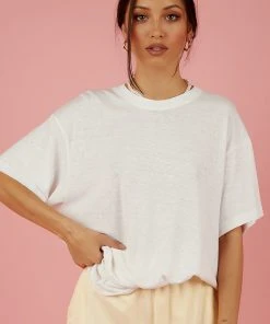 Afends Slay Hemp Oversized Tee - White