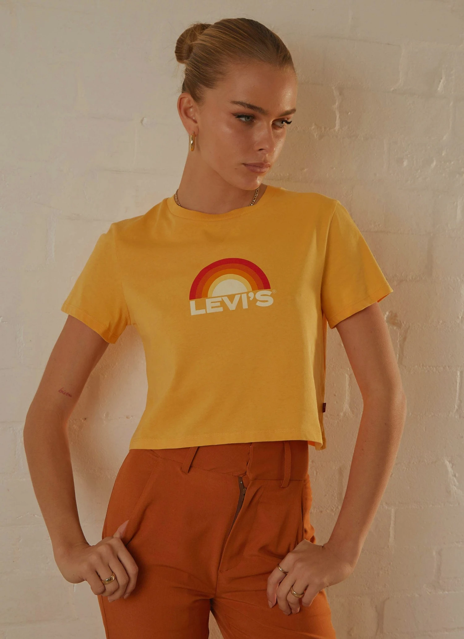 Levi's Cropped Jordie Tee - Sunrise Amber Levi's Cropped Jordie Tee - Sunrise Amber
