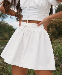 Peppermayo Exclusive Originals Linen Short - White Linen