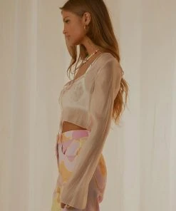 Peppermayo Exclusive New & Most Loved New Moods Sheer Tie Top - Fairy Floss