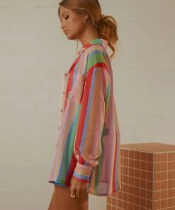 Peppermayo Exclusive Paradise Found Sheer Shirt - Carnivale 12 Peppermayo Exclusive Paradise Found Sheer Shirt - Carnivale