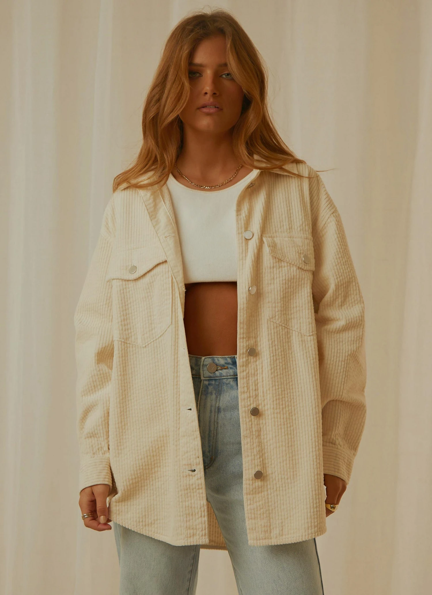 Nude Lucy New & Most Loved Paige Corduroy Shacket - Nutmeg 3 Nude Lucy New & Most Loved Paige Corduroy Shacket - Nutmeg