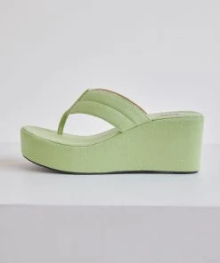 Riley Hubatka X Peppermayo Castaway Platform Thong - Avocado