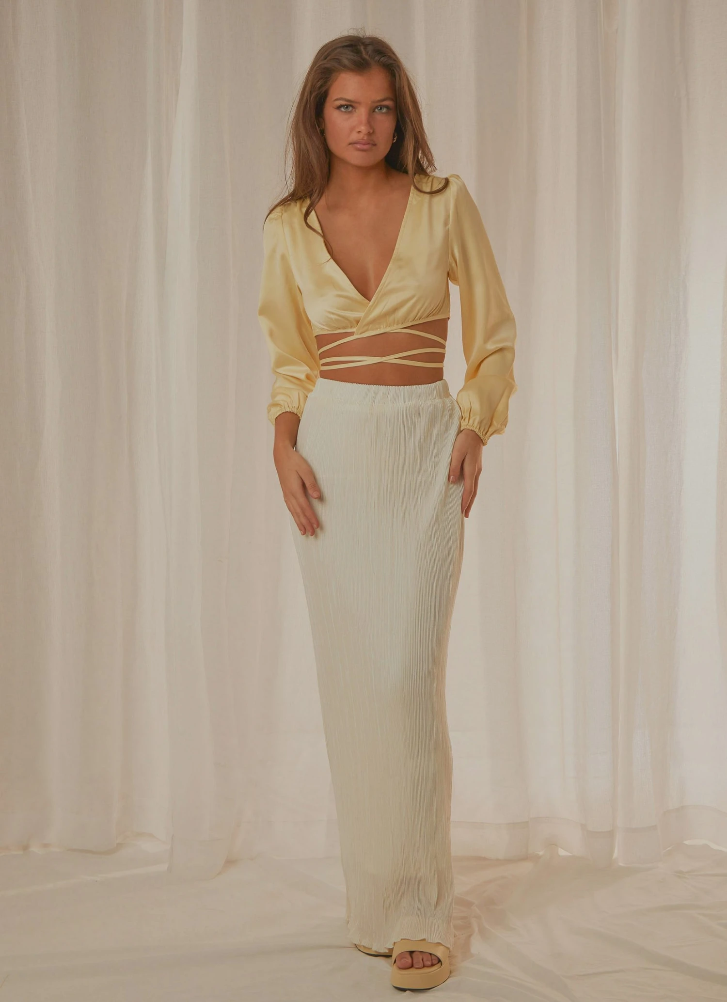 Peppermayo Exclusive Setting Sun Maxi Skirt - Ivory 3 Peppermayo Exclusive Setting Sun Maxi Skirt - Ivory