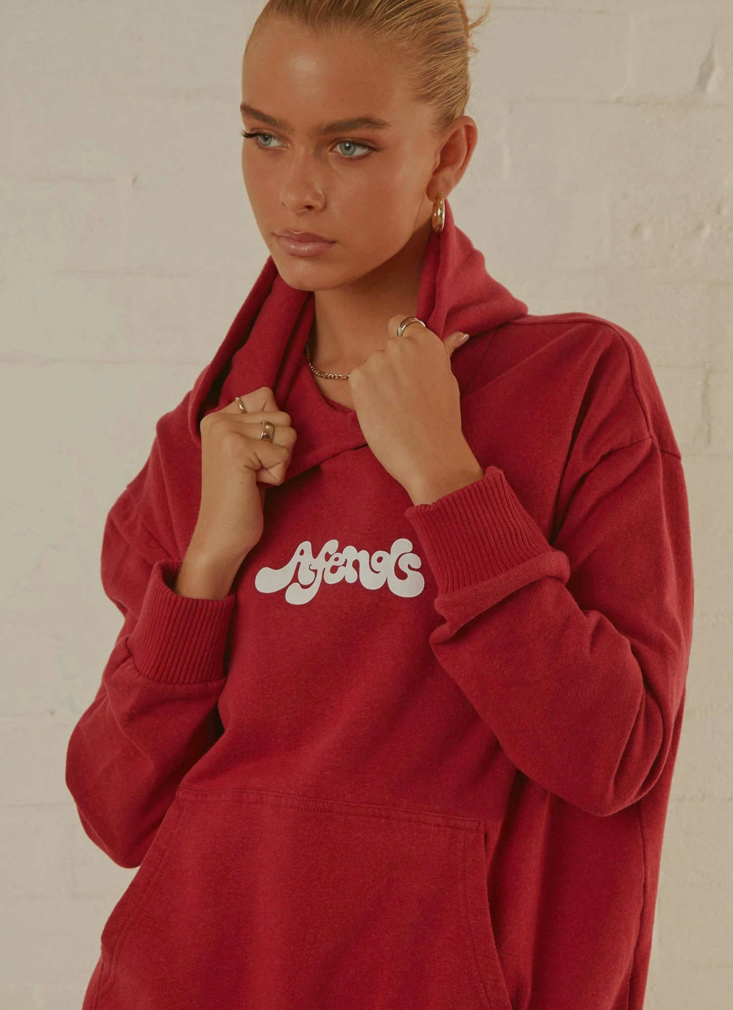Afends New & Most Loved Grow Some Hemp Oversized Hood - Deep Red 4 Afends New & Most Loved Grow Some Hemp Oversized Hood - Deep Red