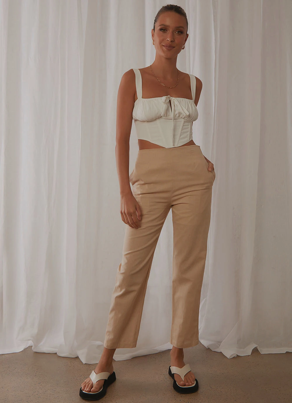 Peppermayo New Tops All My Heart Bustier Top - White 6 Peppermayo New Tops All My Heart Bustier Top - White